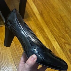 🇮🇹AGL Attilio Giusti Leombruni Black Patent Leather Heels